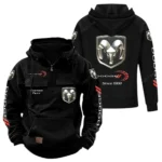 Street Machine Tactical Quarter Zip Hoodie, Exclusive Logo Hoodie For Car Enthusiasts CAR960 - Black