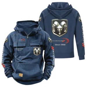 Power Car Tactical Quarter Zip Hoodie, Exclusive Logo Hoodie For Car Enthusiasts CAR960 - Dark Blue