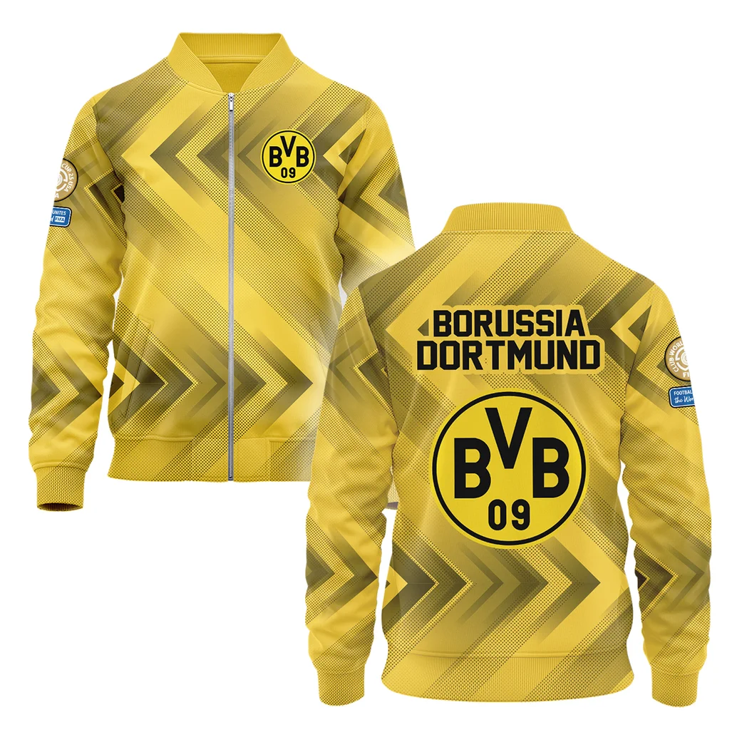 Dortmund Team Bomber Jacket, Personalized Bomber Jacket Fans HVN1064BD