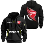 Hoodie Half Zipper Exclusive Logo Gift For High-Speed Roadster Enthusiasts CAR170 - Black