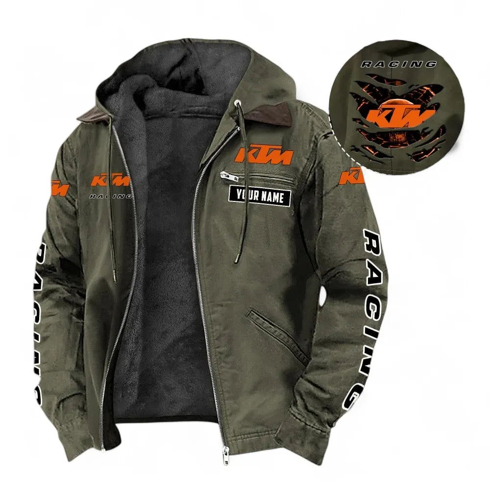 Enduro Motorcycle Hooded And Flannel Hoodie, Urban Casual Comfort Hoodie For Car Lovers CAR391 - Green