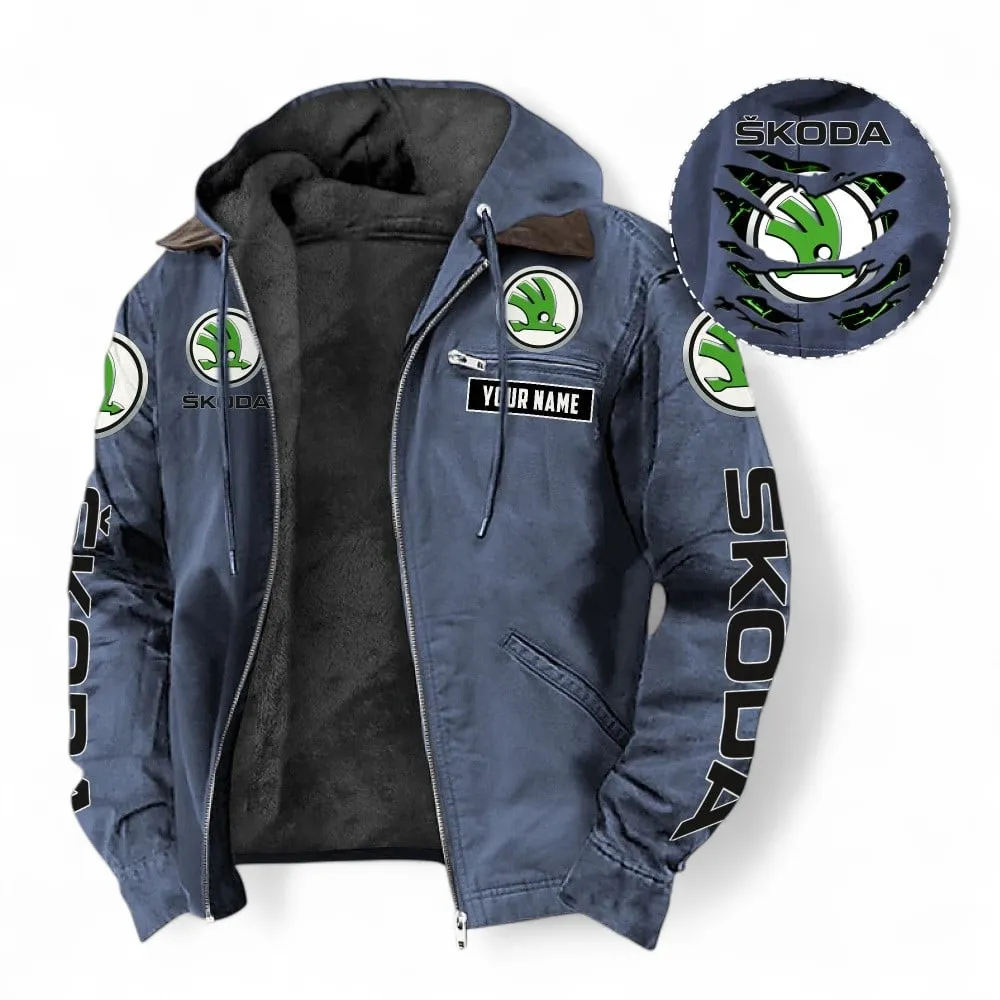 European Family Car Hooded And Flannel Hoodie, Everyday Casual Hoodie For Car Lovers CAR391 - Navy Blue