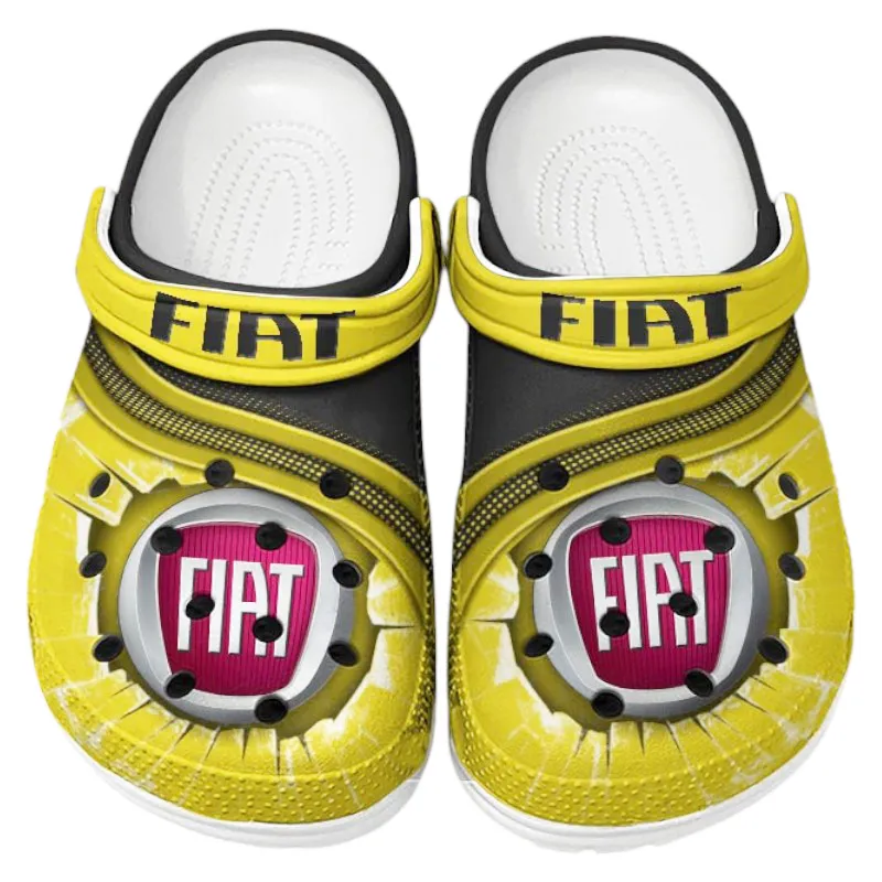 Everyday Auto Lover’s All Over Print Clog, Slip-On Shoes for Daily Comfort and Garage Style CAR188 - Yellow