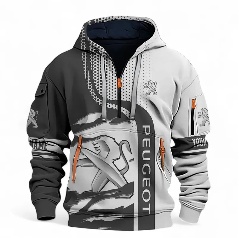 Everyday Driver Hoodie Half Zip 3D, Street-Ready Casual Hoodie For Car Lovers CAR396 - Black