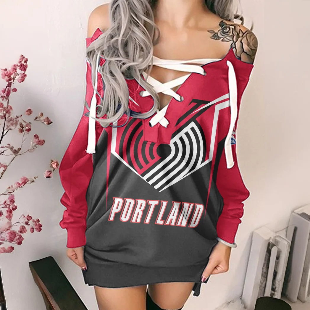 Everyday Fan Lifestyle Lace-Up Sweatshirt For Women, Active Lifestyle Lace-Up Pullover HVN1279