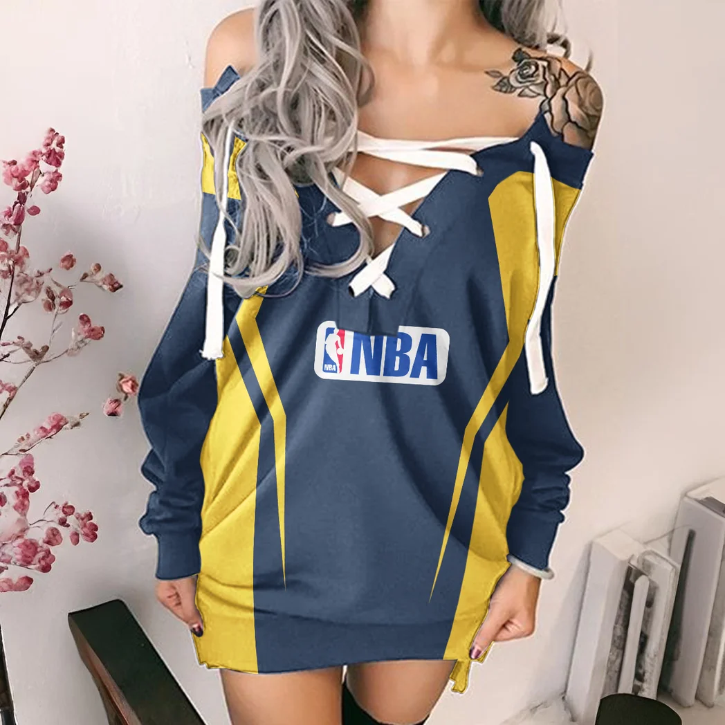 Everyday Game Pride Lace-Up Sweatshirt For Women, Chic Everyday Hoodie Dress HVN1274