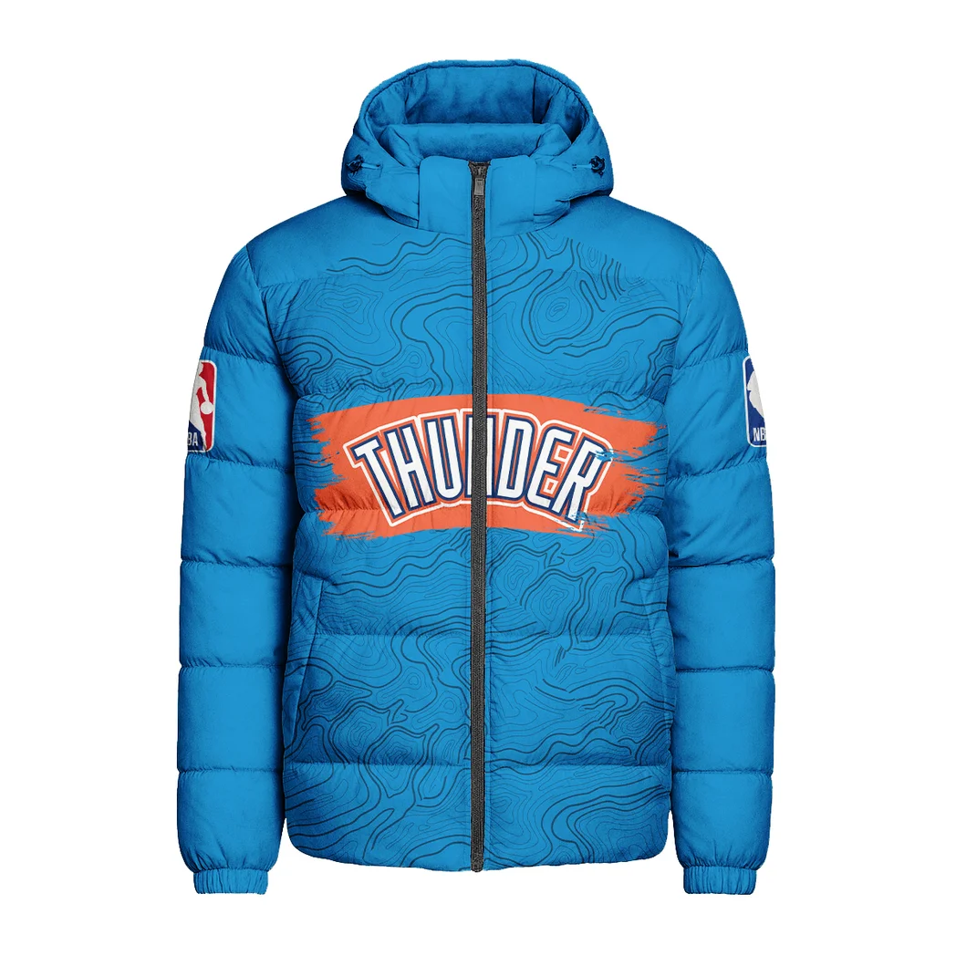 Everyday Hoop Fans Hooded Cotton Jacket, Bold Spirit Supporter Coat HVN1276 - Image 2