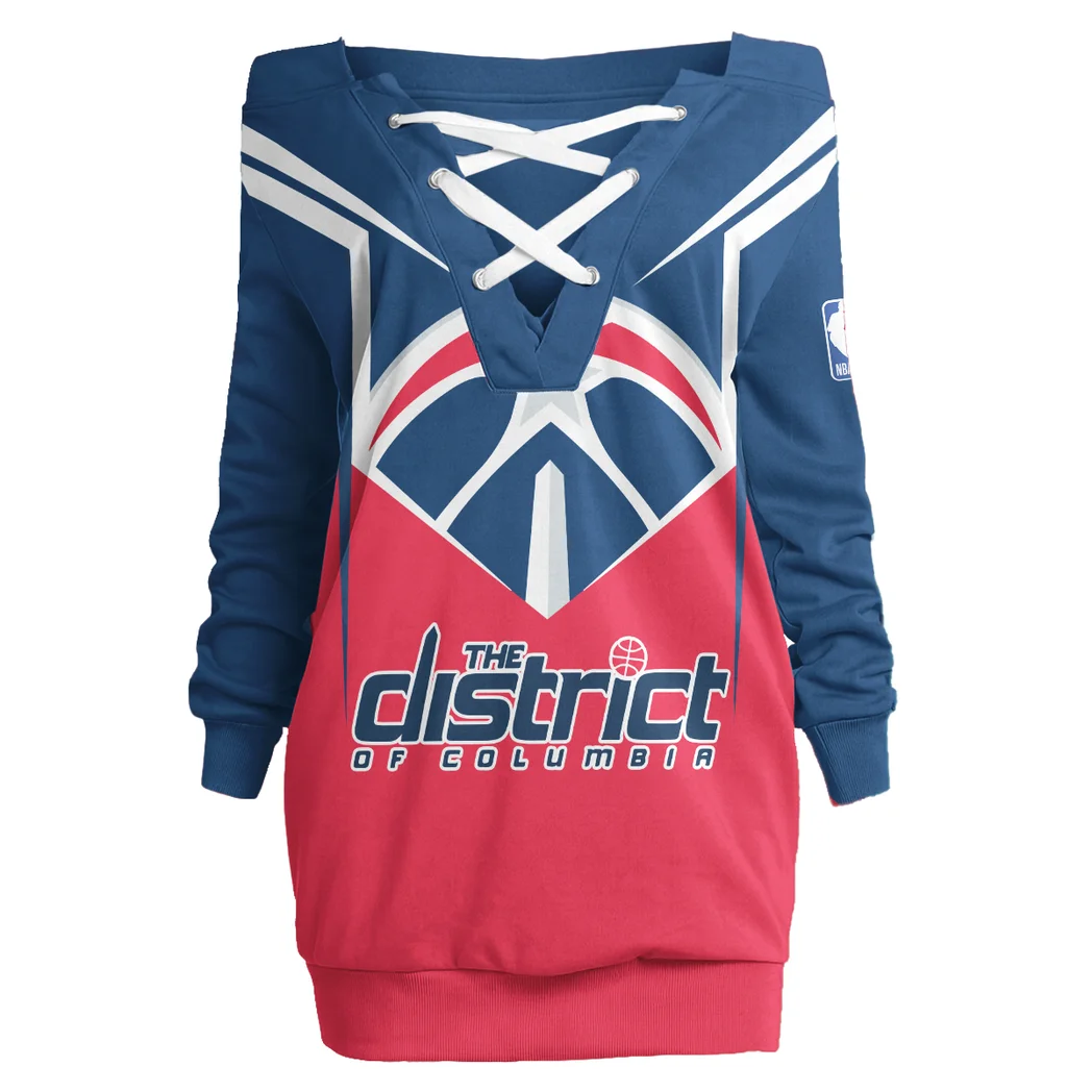 Everyday Hoop Spirit Lace-Up Sweatshirt For Women, Active Game Day Tunic HVN1279
