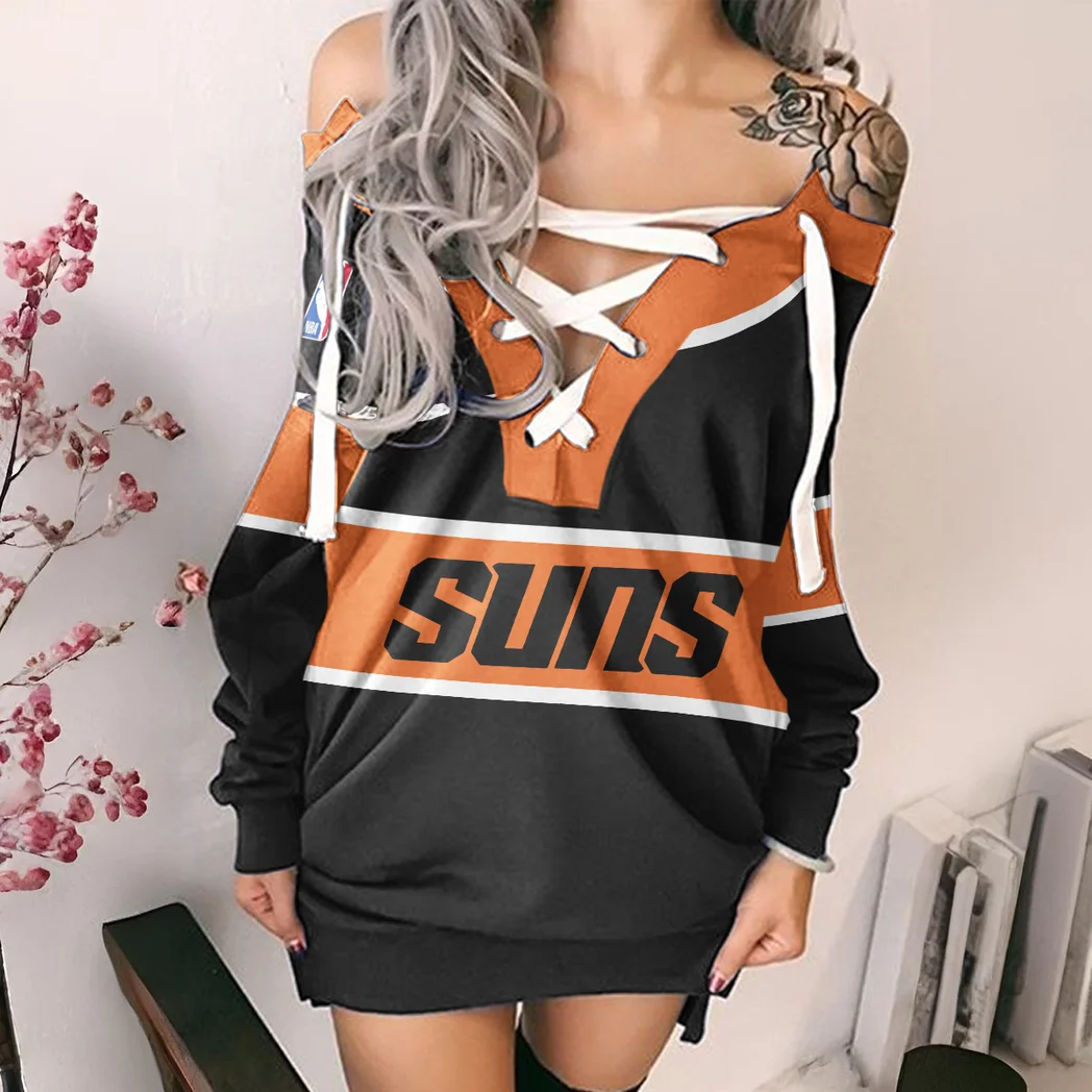 Everyday Hoop Spirit Lace-Up Sweatshirt For Women, Stylish Lace-Up Sport Top HVN1275