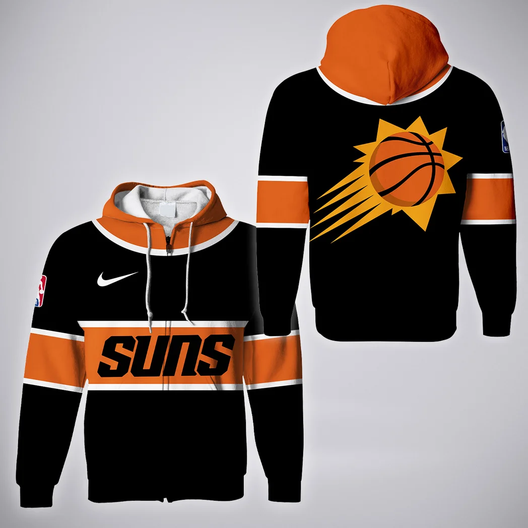 Everyday Hoop Spirit Zipper Hoodie, Casual Sport Full-Zip Hoodie HVN1275