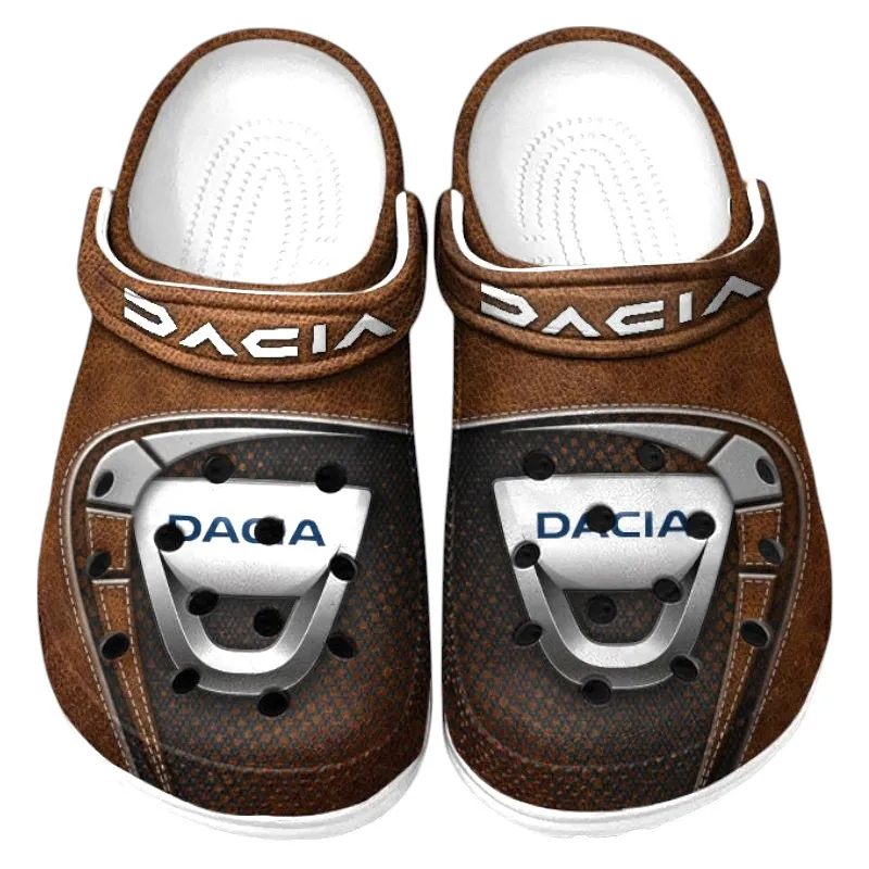 Everyday Sedan Culture Clog, Stylish All Over Print Lightweight Shoes for Auto Fans and Streetwear Style CAR177 - Brown