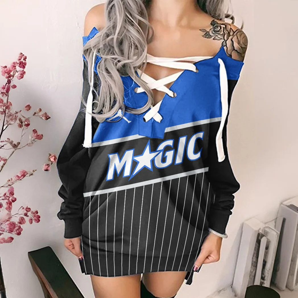 Everyday Supporter Lifestyle Lace-Up Sweatshirt For Women, Sporty Chic Hoodie Dress HVN1277