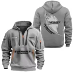 Hoodie Half Zipper Exclusive Logo Gift For Marine Motor Enthusiasts CAR170 - Gray
