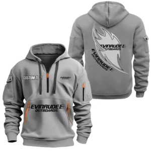 Hoodie Half Zipper Exclusive Logo Gift For Marine Motor Enthusiasts CAR170 - Gray