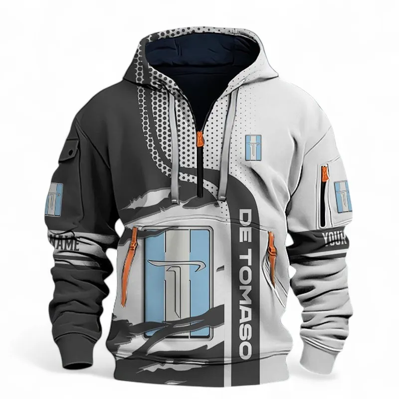 Exotic Roadster Hoodie Half Zip 3D, Adventure-Ready Streetwear For Car Lovers CAR396 - Black