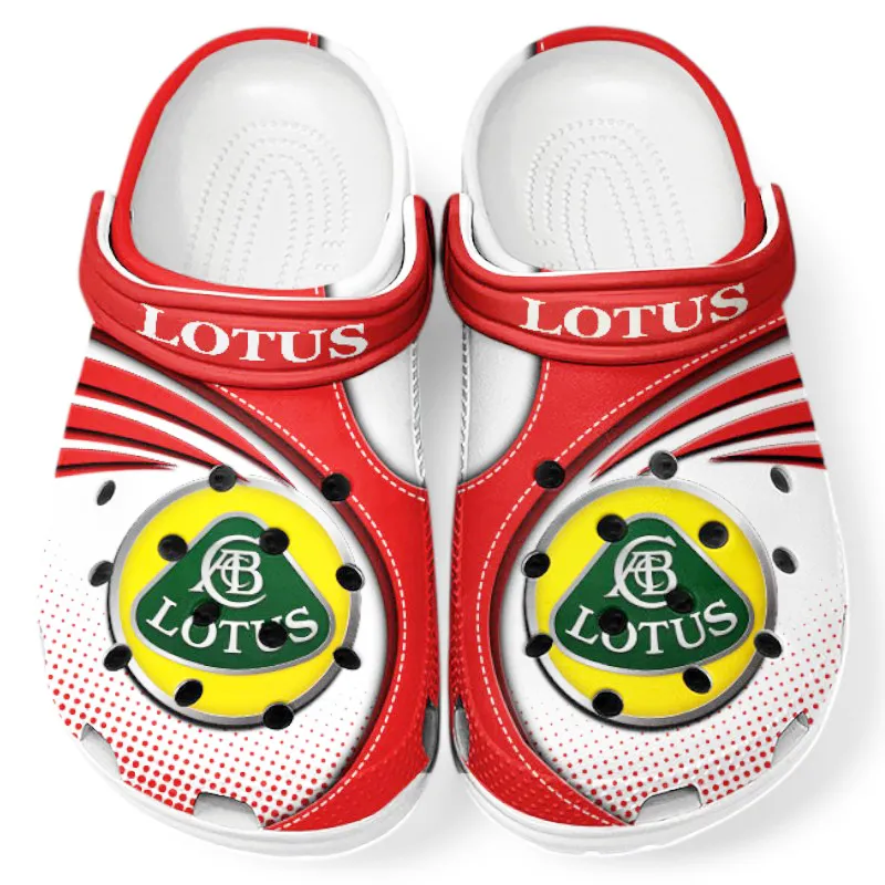 Exotic Sports Car Culture Clog, Stylish All Over Print Lightweight Shoes for Auto Fans and Streetwear Style CAR181 - Red