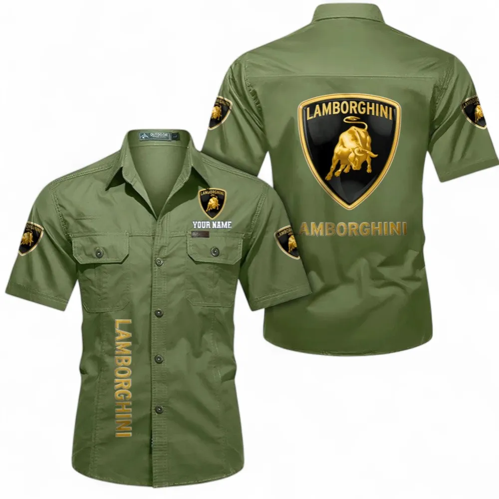 Extreme Power Vehicle Men's Everyday Short Sleeve Shirt, Custom Name CAR392 - Fruit Green