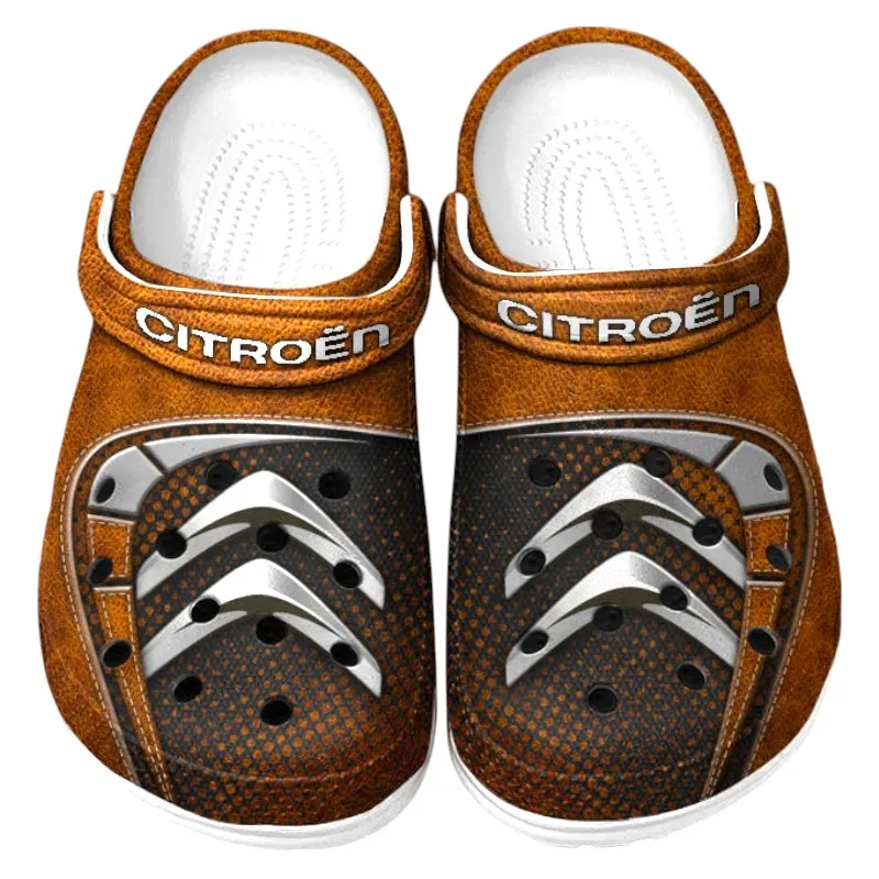 Family Car Culture Clog, Stylish All Over Print Lightweight Shoes for Auto Fans and Streetwear Style CAR177 - Orange