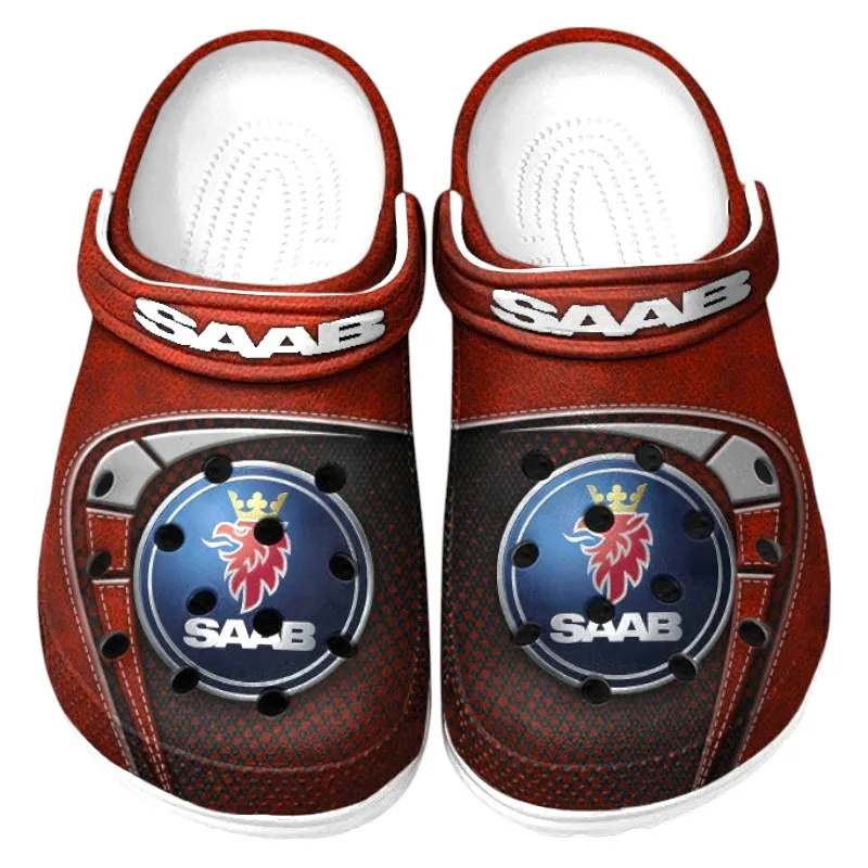 Family Car Culture Clog, Stylish All Over Print Lightweight Shoes for Auto Fans and Streetwear Style CAR177 - Red