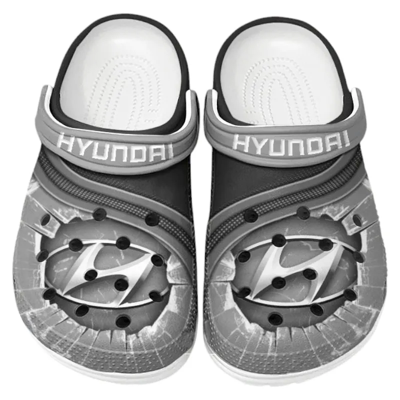 Family Car Lover’s All Over Print Clog, Slip-On Shoes for Daily Comfort and Garage Style CAR188 - Gray