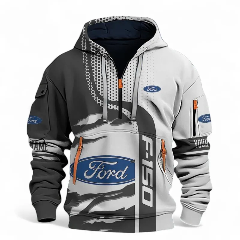 Family Sedan Hoodie Half Zip 3D, Casual Comfort Hoodie For Car Lovers CAR396 - Black