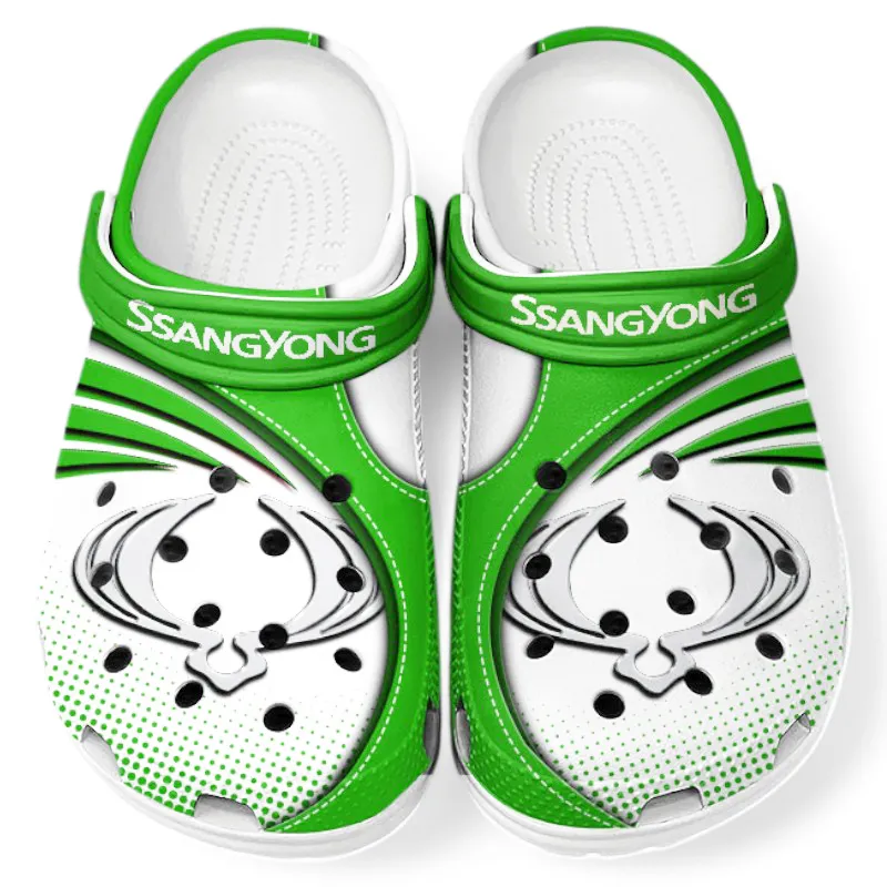 Family Sport Utility Vehicle Culture Clog, Stylish Lightweight Shoes for Auto Fans and Streetwear Style CAR181 - Green