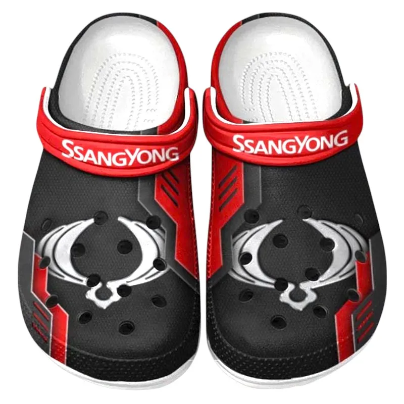 Family Sport Utility Vehicle Culture Clog, Stylish Lightweight Shoes for Auto Fans and Streetwear Style CAR185 - Red