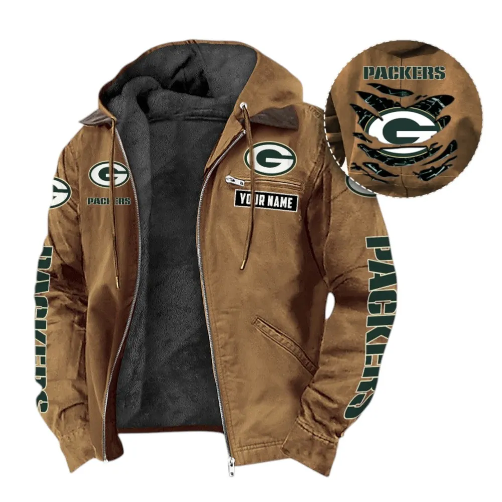 Fan Squad Hooded And Flannel Hoodie, Everyday Supporter Hooded Flannel NFL135 - Camel