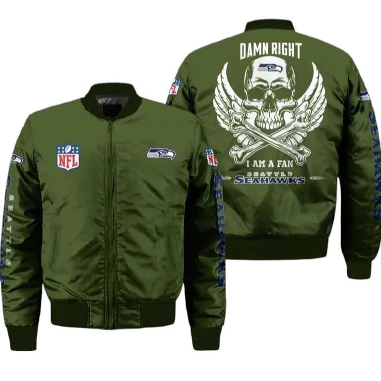 Feathered Army Bomber Jacket, Sports Fan Bomber Jacket NFL136