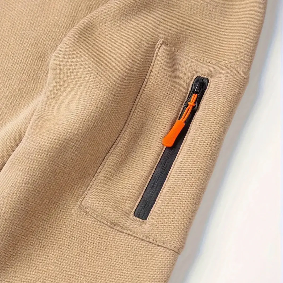 Hoodie Half Zipper Exclusive Logo Gift For Versatile Work Tractor Enthusiasts CAR170 - Khaki - Image 3