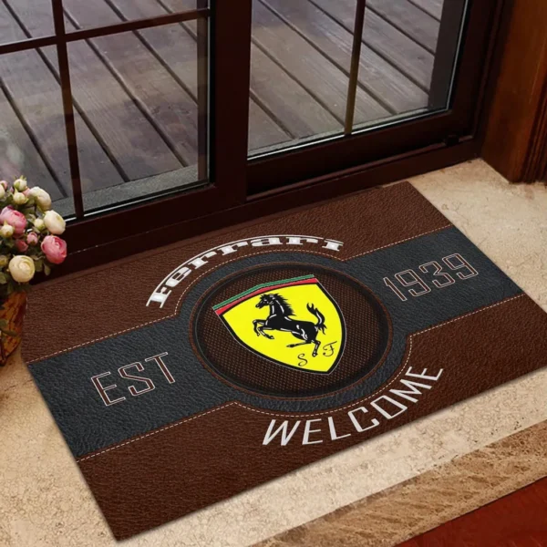 Exotic Sports Car Doormat, Automotive Logo Style Floor Mat CAR169 - Brown