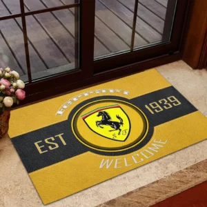 Luxury Speedster Doormat, Durable Auto-Inspired Rug for Garage or Home Entry CAR169 - Yellow