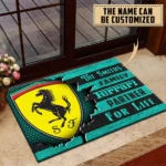Precision Engineered Car Doormat, All Over Print Doormat For Car Fans CAR135 - Cyan