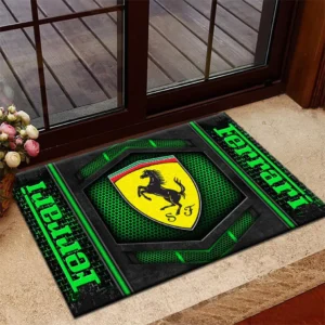High-Performance Coupe Doormat, Durable Auto-Inspired Rug for Garage or Home Entry CAR135 - Green