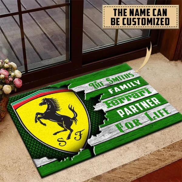 Italian Supercar Doormat, All Over Print Doormat For Car Owners CAR135 - Green