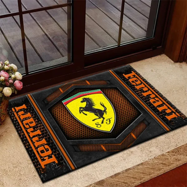 Performance GT Doormat, Durable Auto-Inspired Rug for Garage or Home Entry CAR135 - Orange