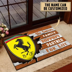 Precision Engineered Car Doormat, All Over Print Doormat For Car Lovers CAR135 - Orange