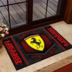 High-Performance Coupe Doormat, Durable Auto-Inspired Rug for Garage or Home Entry CAR135 - Red