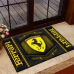 Italian Supercar Doormat, Automotive Logo Style Floor Mat CAR135 - Yellow