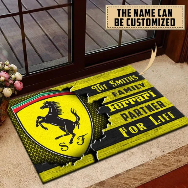 Italian Supercar Doormat, All Over Print Doormat For Car Lovers CAR135 - Yellow