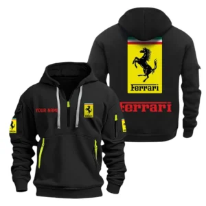 Luxury Coupe Hoodie Half Zipper, All Over Print Hoodie Gift For Luxury Coupe Enthusiasts CAR200 - Black