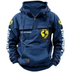 Precision Engineered Car Tactical Quarter Zip Hoodie, Exclusive Logo Hoodie For Car Enthusiasts CAR164 - Dark Blue
