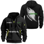 Hoodie Half Zipper Exclusive Logo Gift For Precision Tools Enthusiasts CAR170 - Black