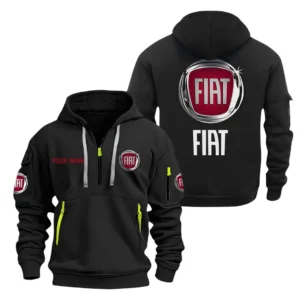 Hoodie Half Zipper Exclusive Logo Gift For Practical City Car Enthusiasts CAR200 - Black