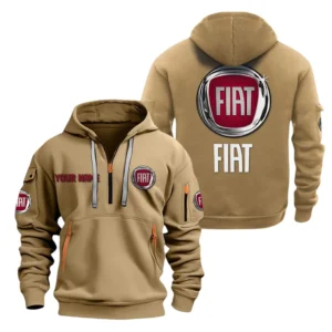 Hoodie Half Zipper Exclusive Logo Gift For Family Hatchback Enthusiasts CAR200 - Khaki