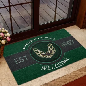 Collector’s Car Doormat, Automotive Logo Style Floor Mat CAR169 - Green