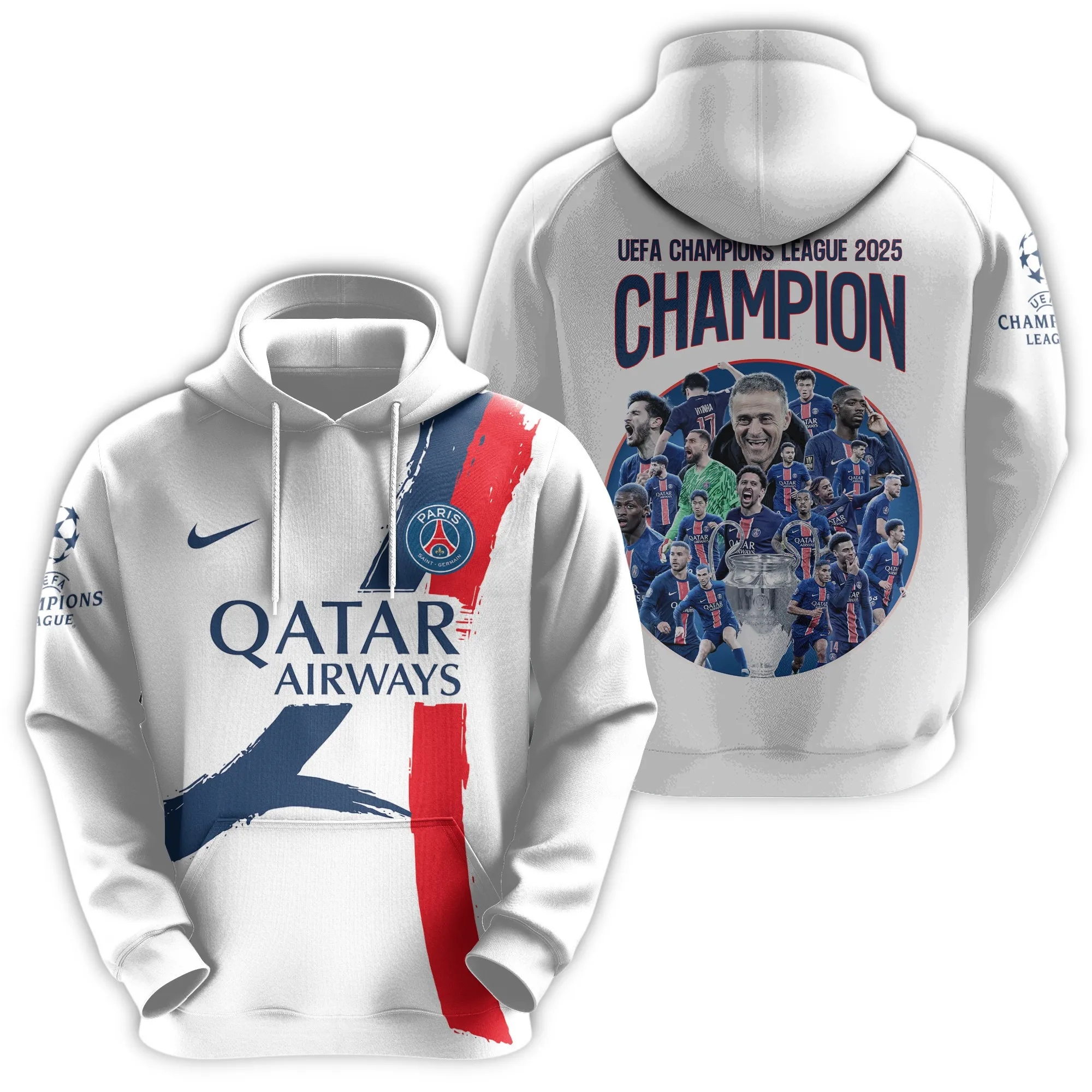 Football Fans Club Hoodie, Ultra-Soft Rider Hoodie PSG940