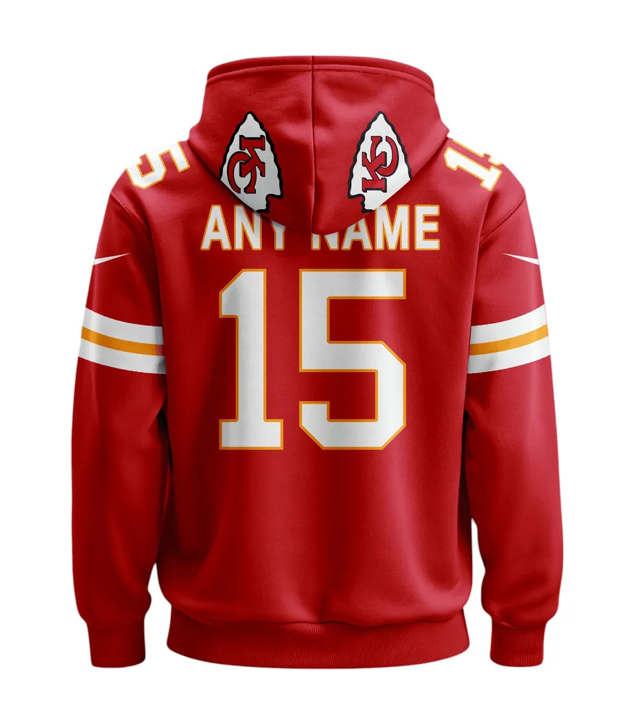 Football Red Crew Hoodie, Supporter Spirit Hoodie NFL910 - Image 3