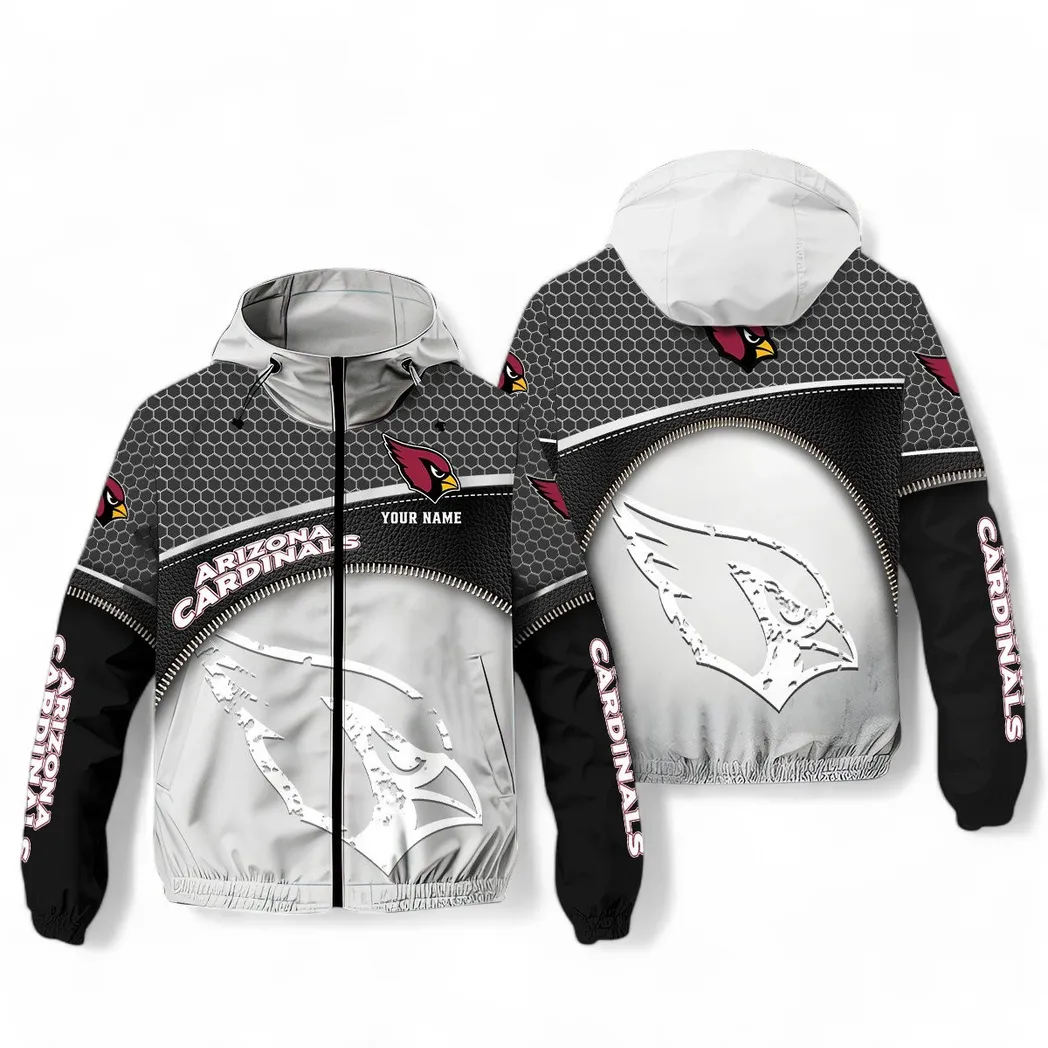 Football Red Crew Windbreaker Jacket, Supporter Spirit Windbreaker NFL191 - White