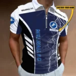 Football Team Zipper Polo Shirt, Sport Fan Polo For Game-Day Style EPL090